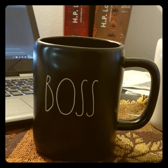 Rae Dunn Other - Rae Dunn By Magenta BOSS Black Ceramic LL Coffee T